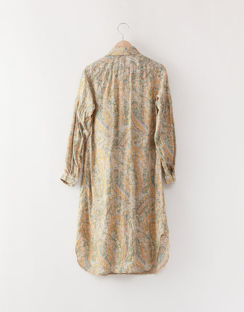 Linen paisley shirtdress